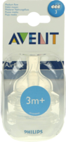 AVENT Sauger Airflex 3-Loch 2x mittl.Nahr.