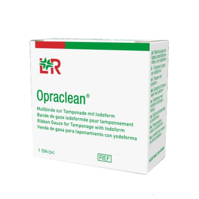 OPRACLEAN Mullbinde z.Tampon.m.Jodoform 2 cmx5 m